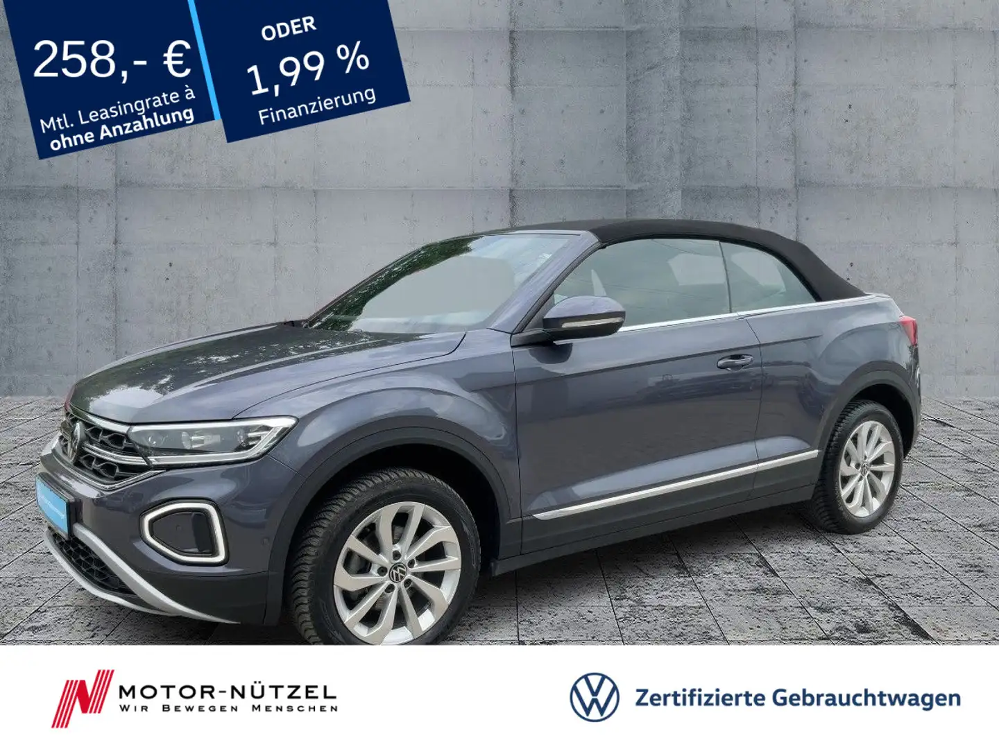 Volkswagen T-Roc 1.0 TSI STYLE 5JG+LEDplus+NAVI Grau - 1
