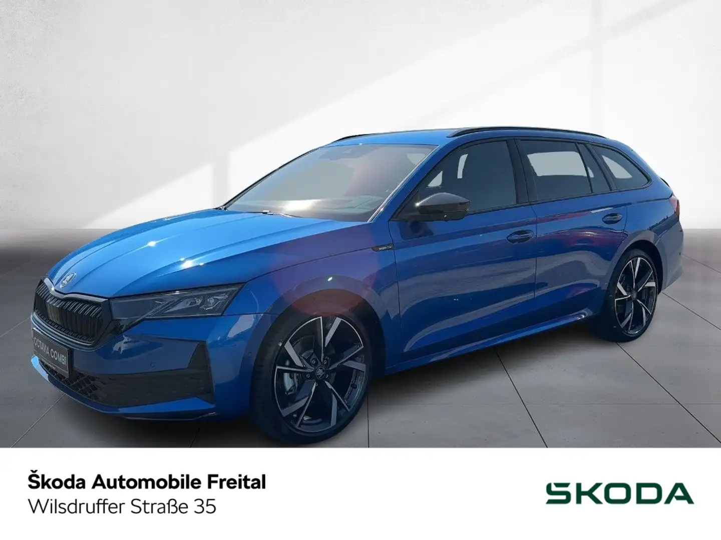Skoda Octavia Com Sportline 2,0 TDI DSG STANDH NAV AHK Blau - 1