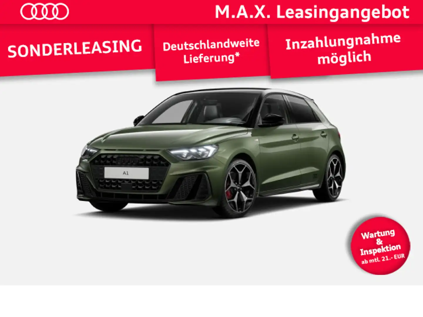 Audi A1 S line 40 TFSI 207 PS S tronic SONO Grün - 1