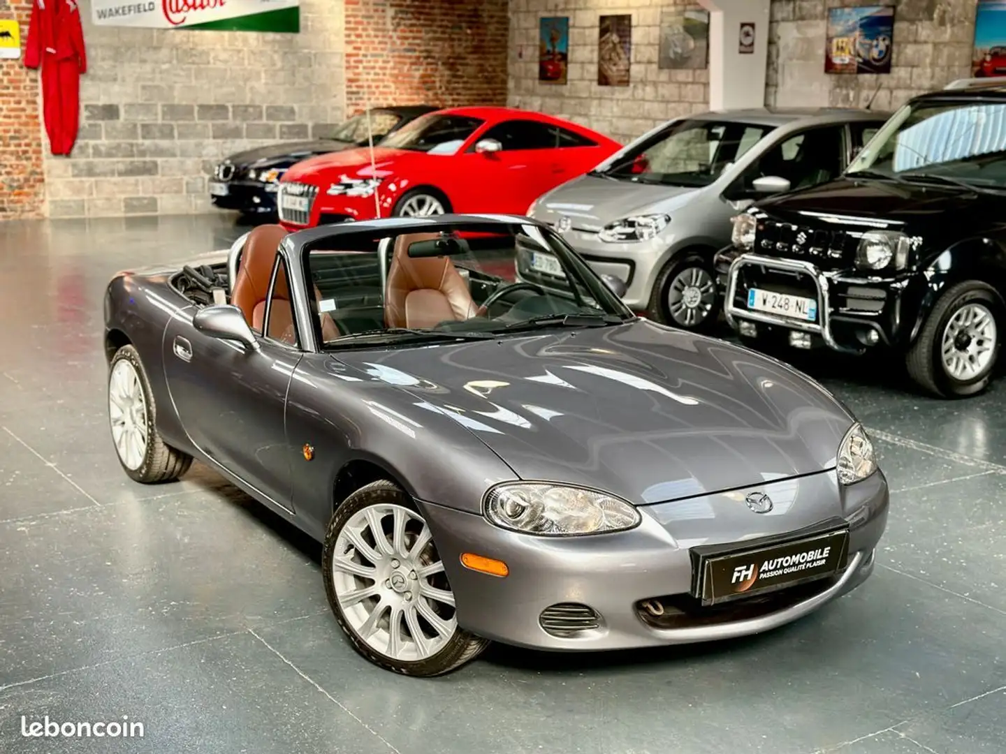 Mazda MX-5 NBFL 1.6L 110 ch Titanium Grey Sièges cuir chauffa Gris - 2