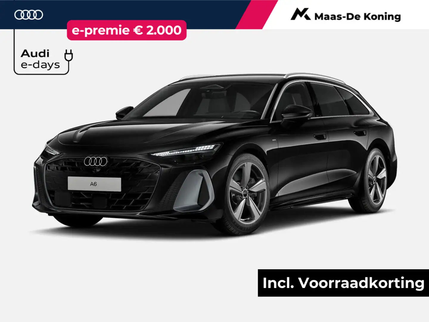 Audi A6 Avant 2.0 e-hybrid quattro S edition 299 PK · Tech Zwart - 1