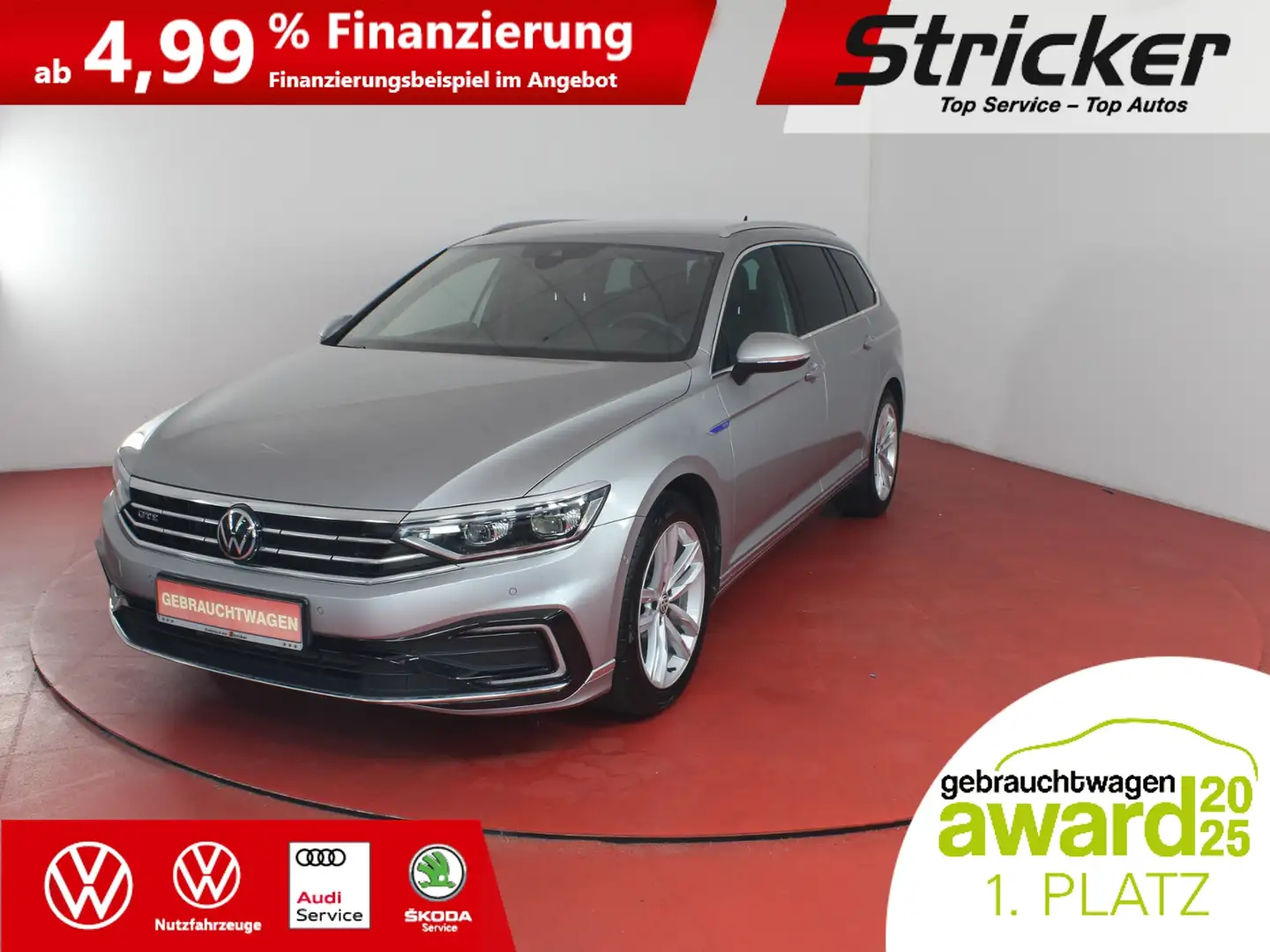 Volkswagen Passat Variant GTE 1.4TSI DSG 296,-ohne Anzahlung AHK Standh. Ka Silber - 1