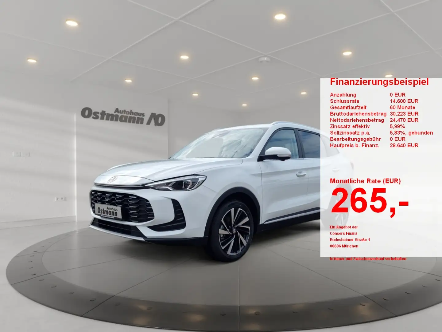 MG ZS Hybrid+ Luxury SpurH KAM LED KeyLess Weiß - 1