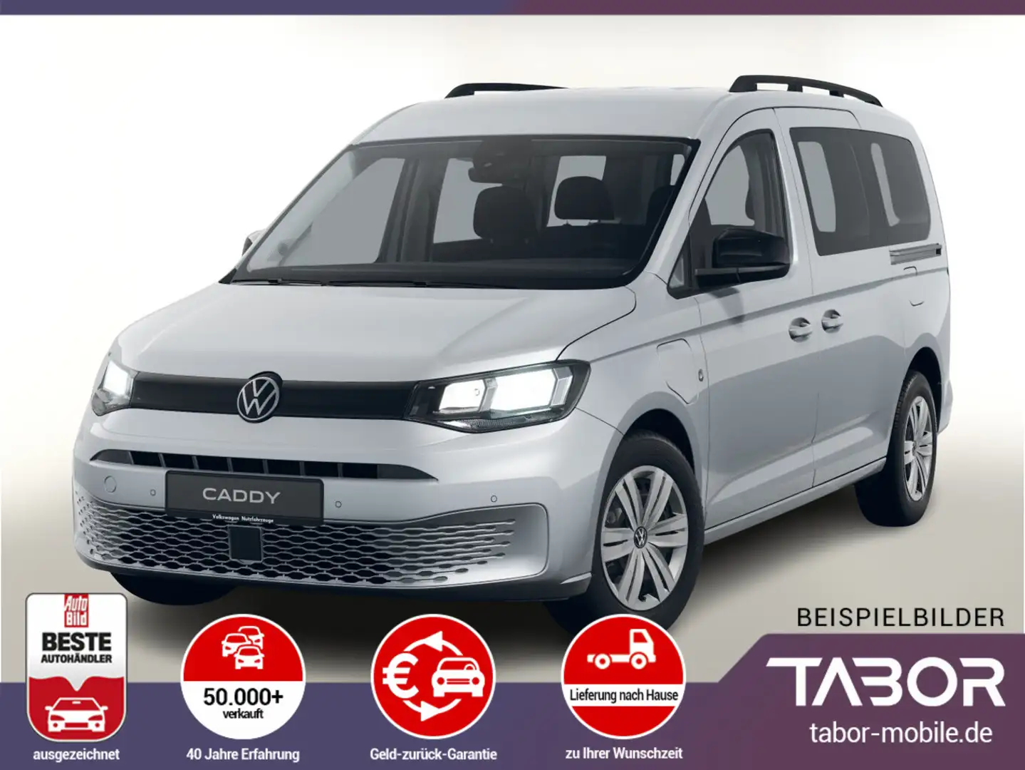 Volkswagen Caddy PHEV 116 DSG 4JahreG Kam SHZ RW:117km Silber - 1