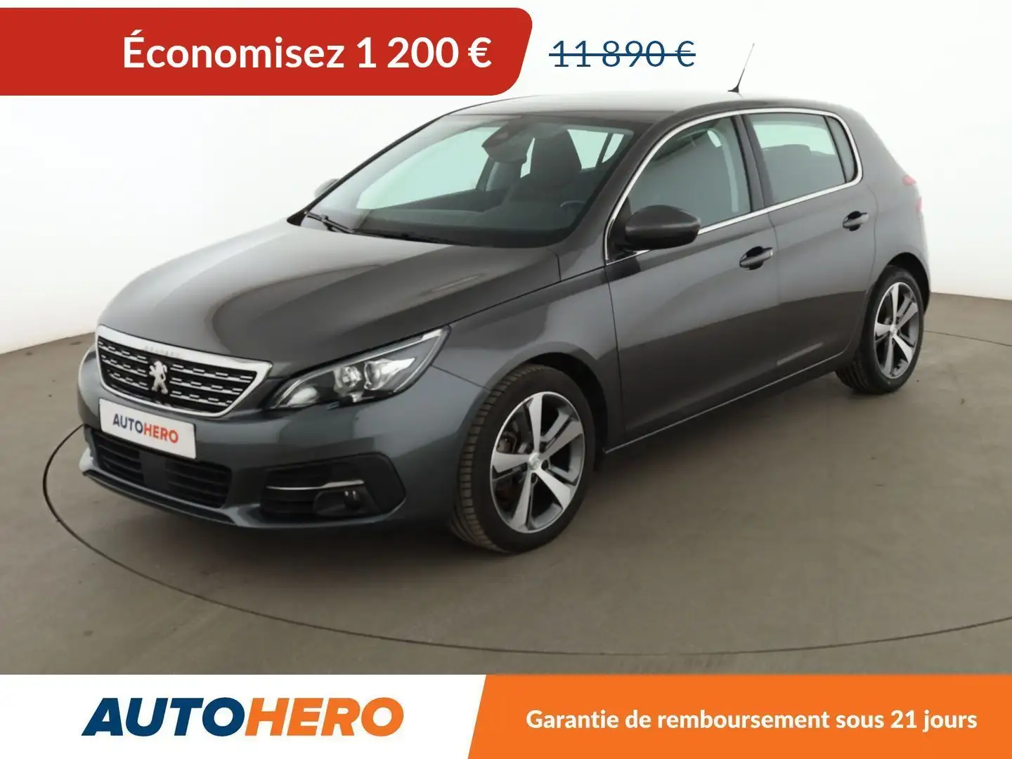 Peugeot 308 1.5 Blue-HDi Allure Gris - 1