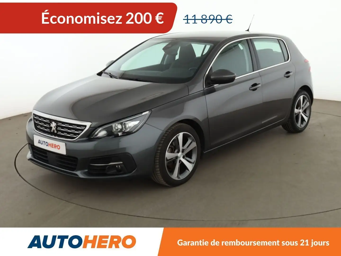 Peugeot 308 1.5 Blue-HDi Allure Gris - 1