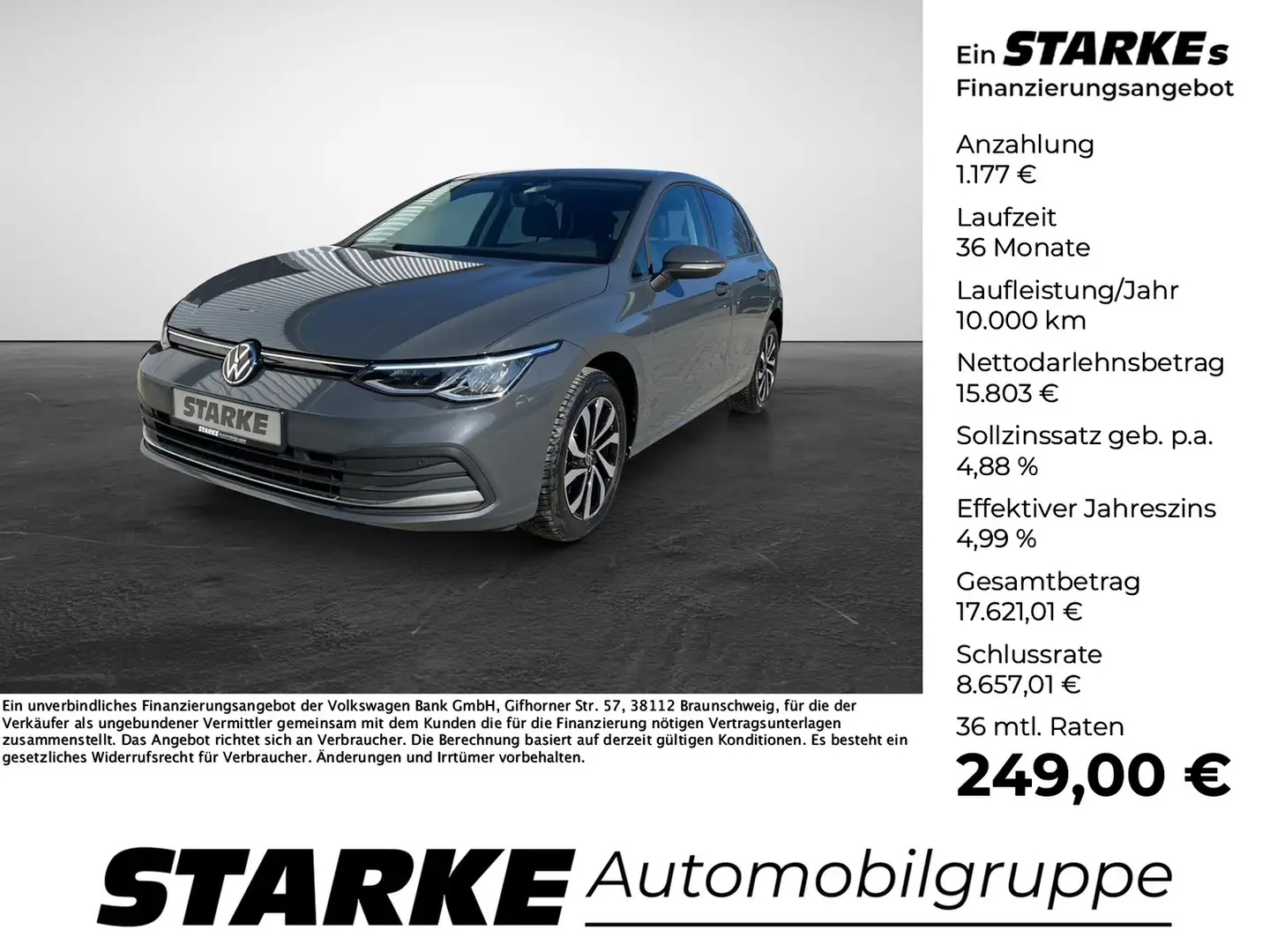 Volkswagen Golf 1.0 TSI Active Gris - 1