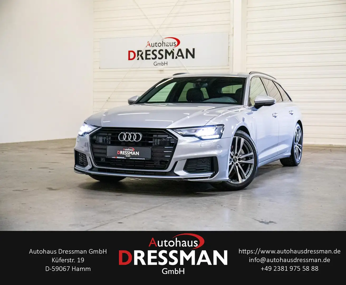 Audi A6 Avant 45 TFSI S-Line LED ACC AHK 19z. Zilver - 1