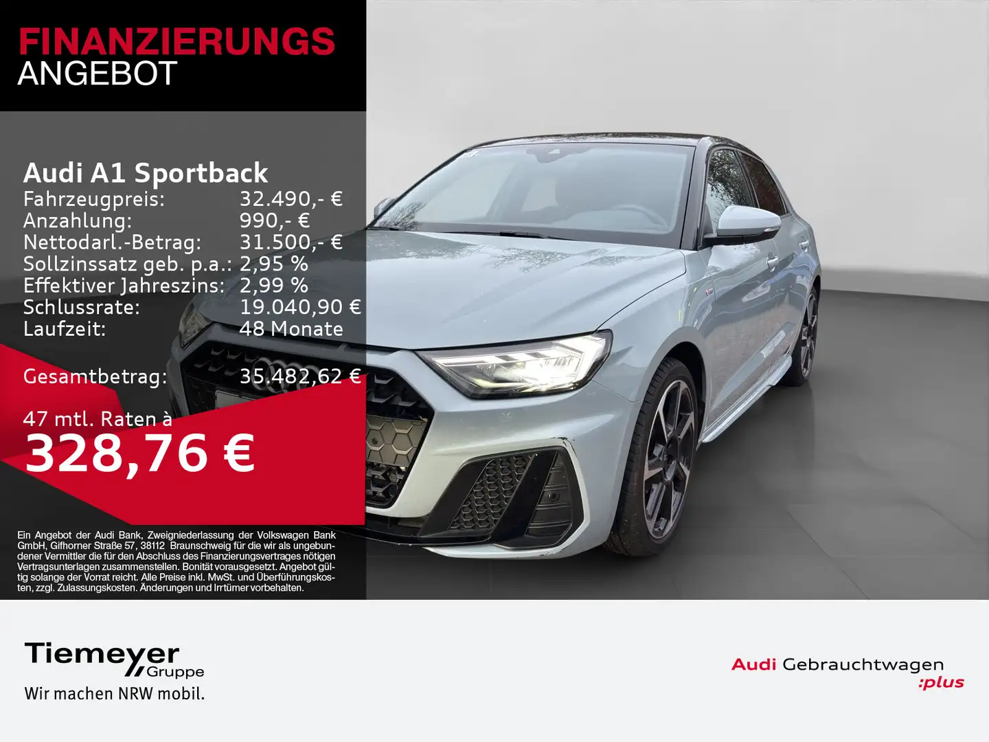 Audi A1 35 TFSI 2x S LINE LM18 OPTIK-PKT NA Grau - 1