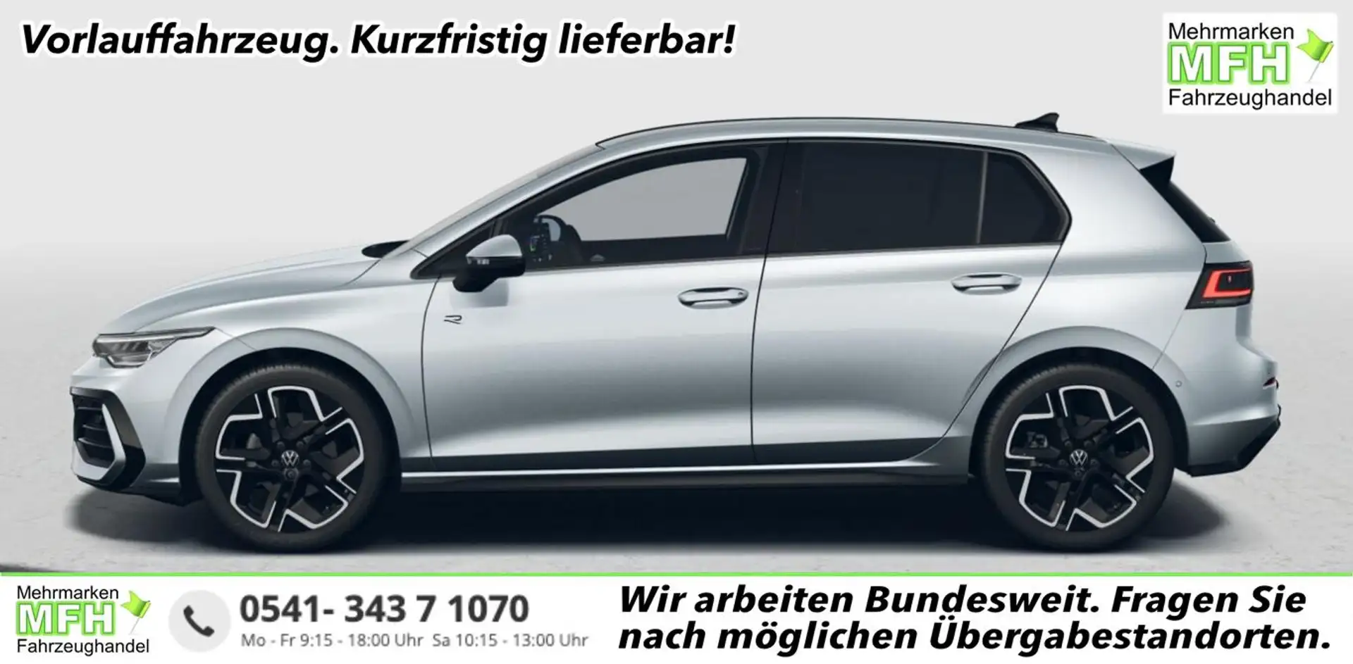 Volkswagen Golf 8 2.0 TDI 150 DSG R-Line Matrix AHK Keyl 110 kW... Silber - 1