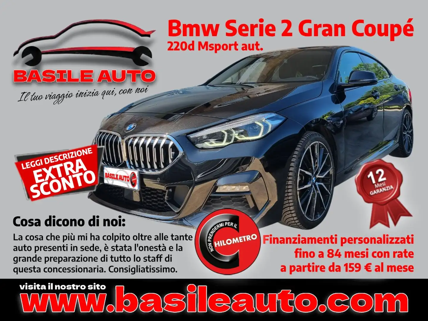 BMW 220 220d Gran Coupe Msport auto Negru - 1