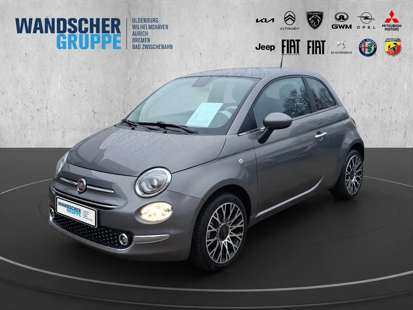 Fiat 500 1.0 Dolcevita Navi+Pano+PDC+KlimaA Grau - 1