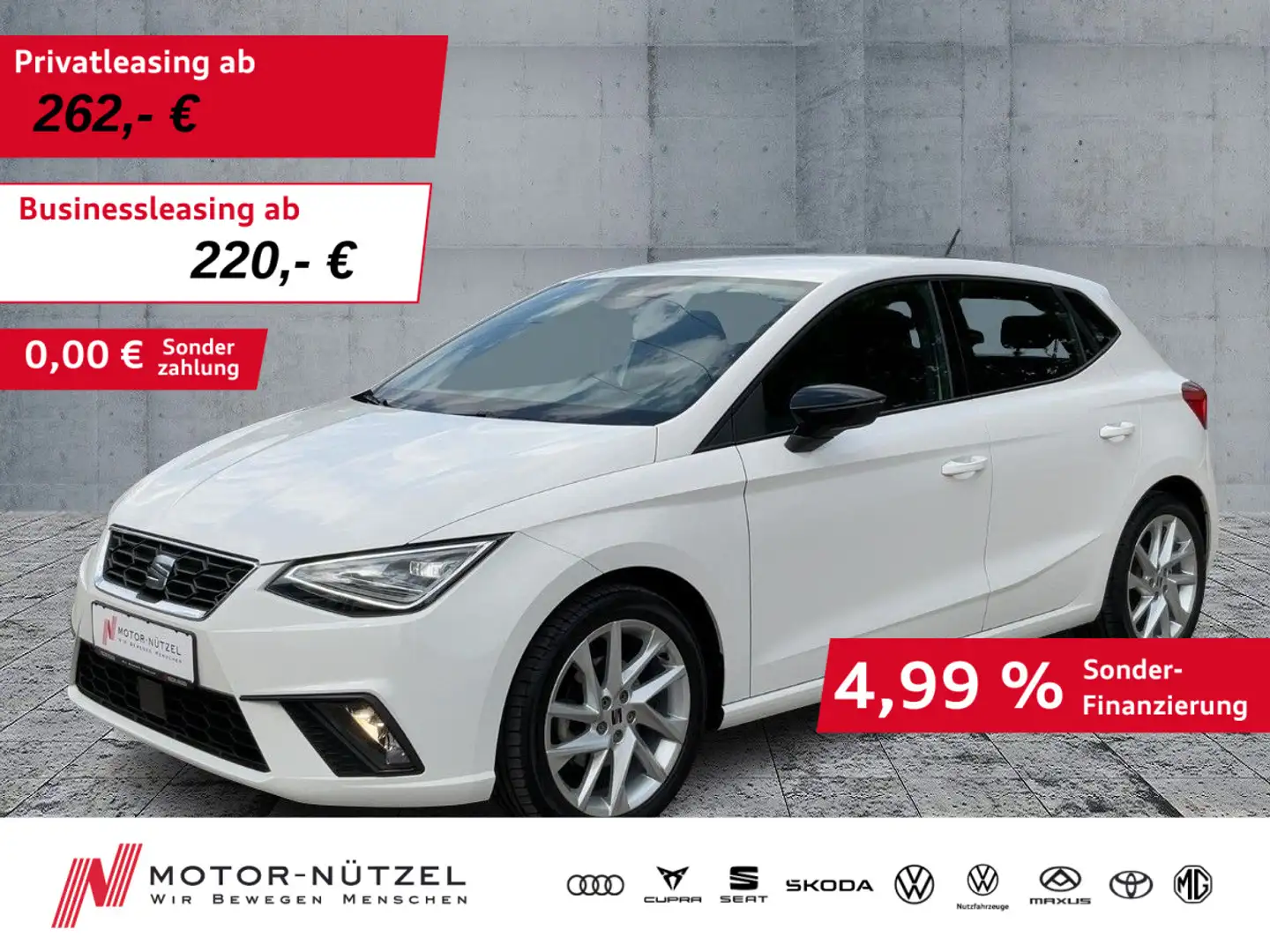 SEAT Ibiza 1.5 TSI DSG FR-LINE LED+NAV+APP+GRA+NSW+VC Blanco - 1