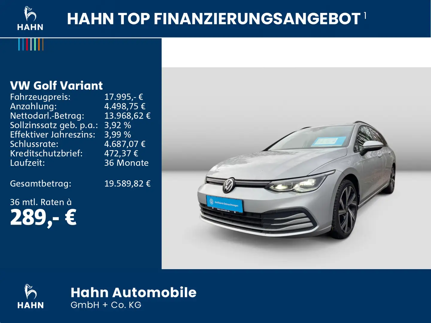 Volkswagen Golf Variant VIII 2.0 TDI DSG Life LED Navi ACC Argent - 2