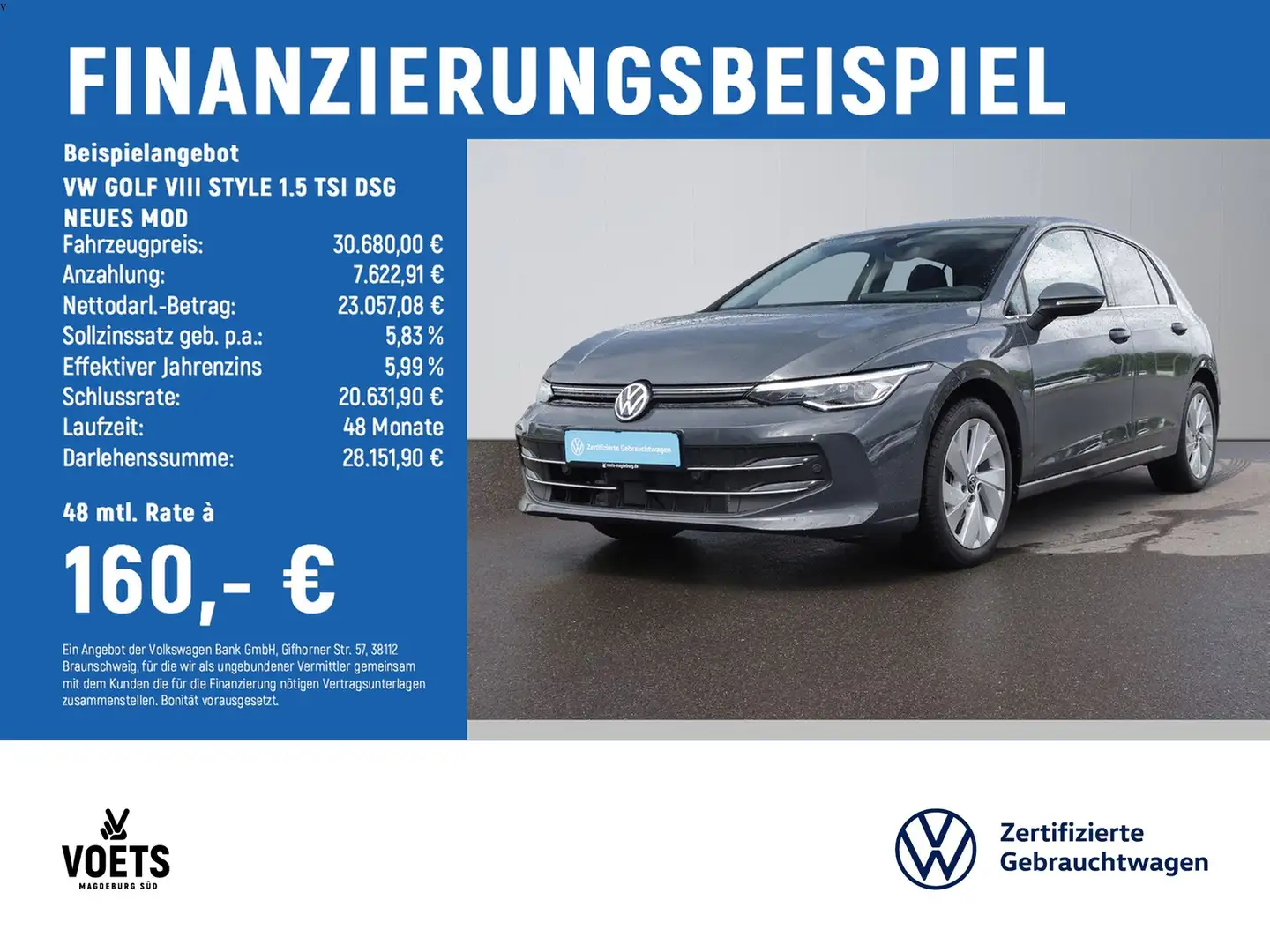 Volkswagen Golf VIII STYLE 1.5 TSI DSG NEUES MOD LED PLUS Grijs - 2