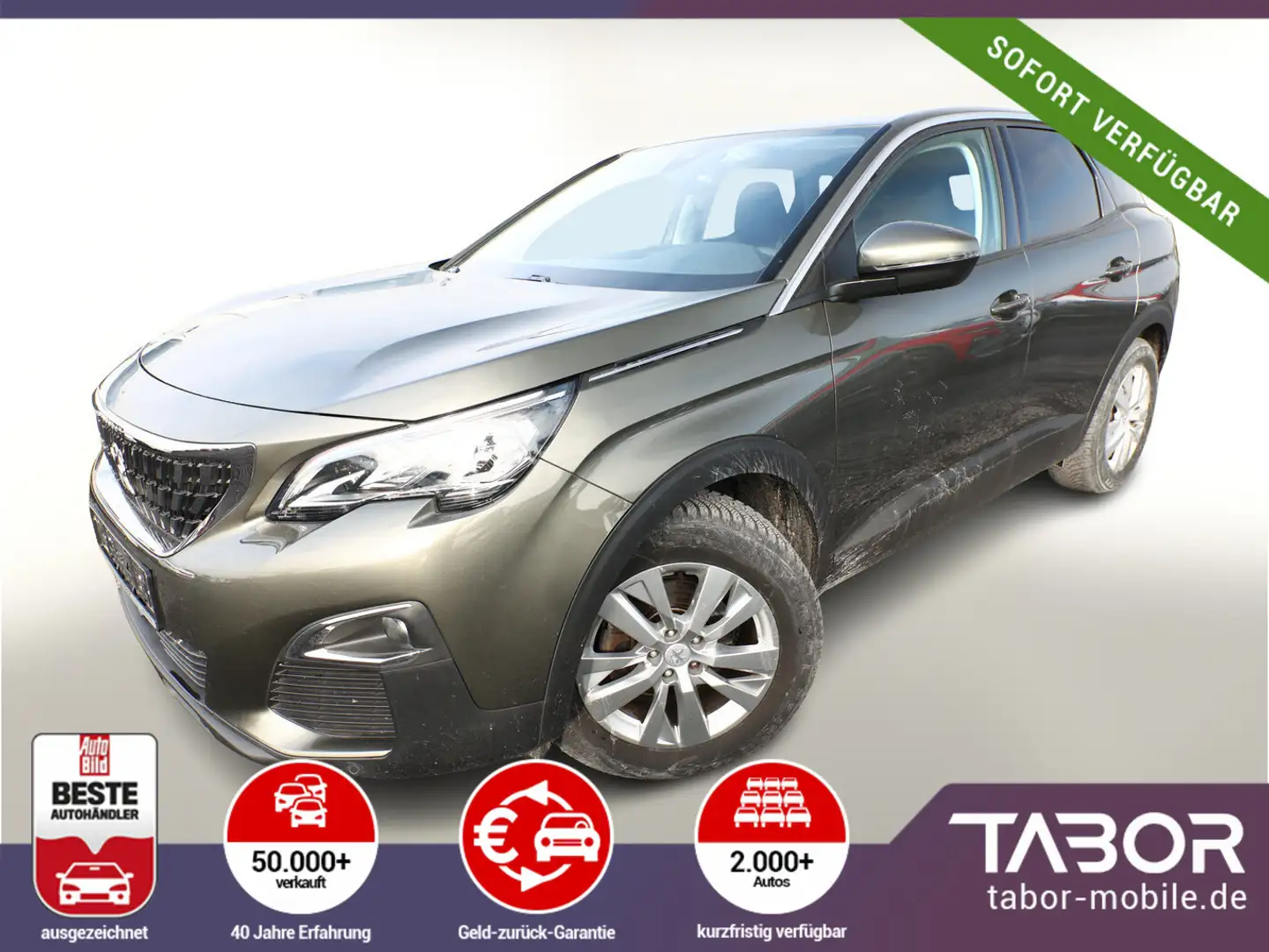 Peugeot 3008 1.2 PT 130 Aut MirrorL SHZ PDC Temp DAB 17Z Grijs - 1