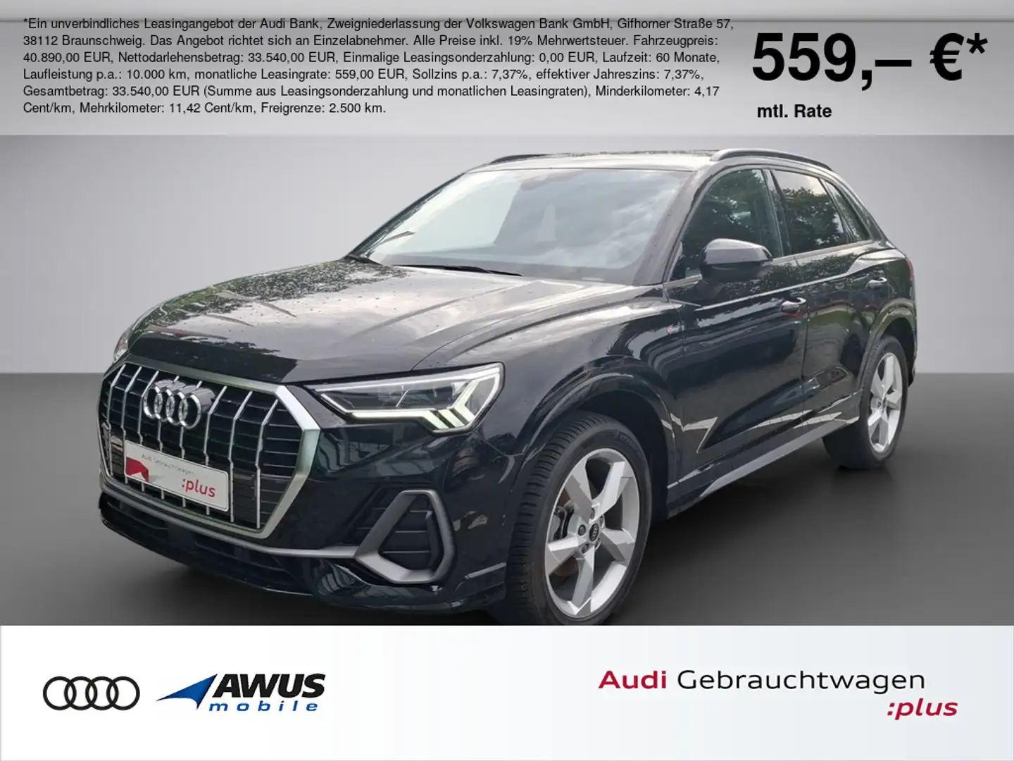Audi Q3 35 TFSI 110KW 150PS S line, LED, Navigation Schwarz - 1