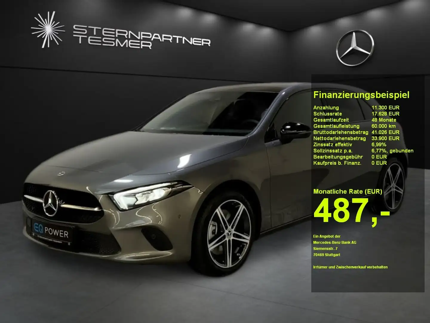 Mercedes-Benz A 250 e Progressiv, Night, Pano-D, Kamera, CarPl Grau - 1