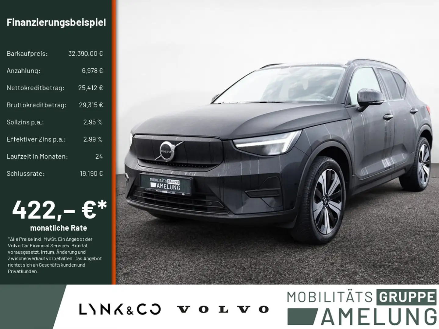 Volvo XC40 Core Recharge Pure Electric 2WD NAVI LED Schwarz - 1