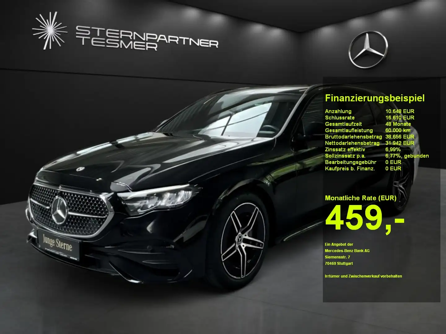 Mercedes-Benz E 200 T AMG-Line AHK Distronic Kamera NightPak. Noir - 1