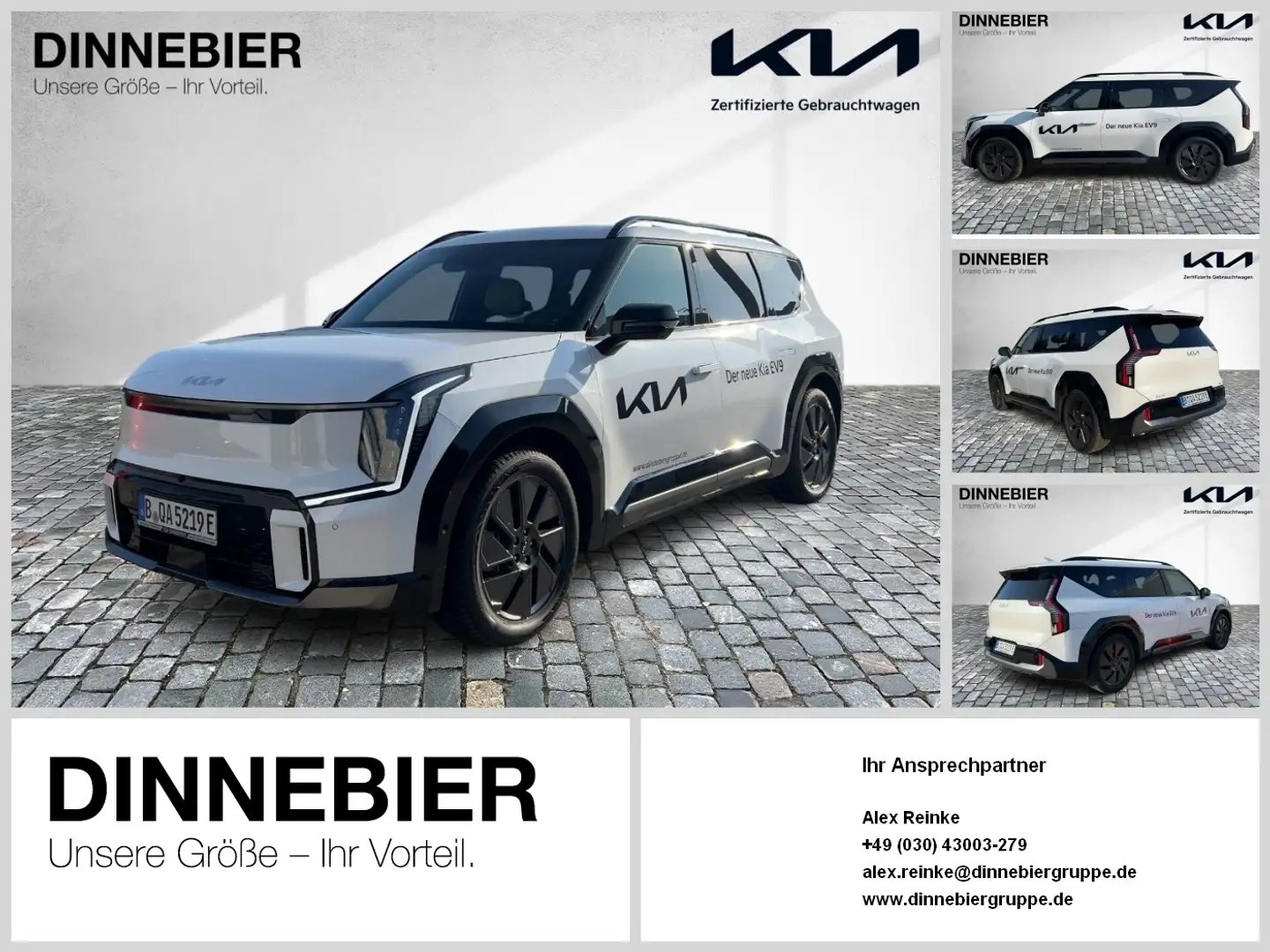 Kia EV9 GT-LINE LAUNCH EDITION AWD Glasdach+360° Weiß - 1