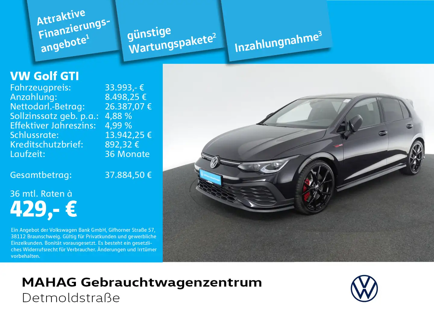 Volkswagen Golf GTI Golf VIII GTI Clubsport 2.0 TSI BlackStyle Navi Noir - 1