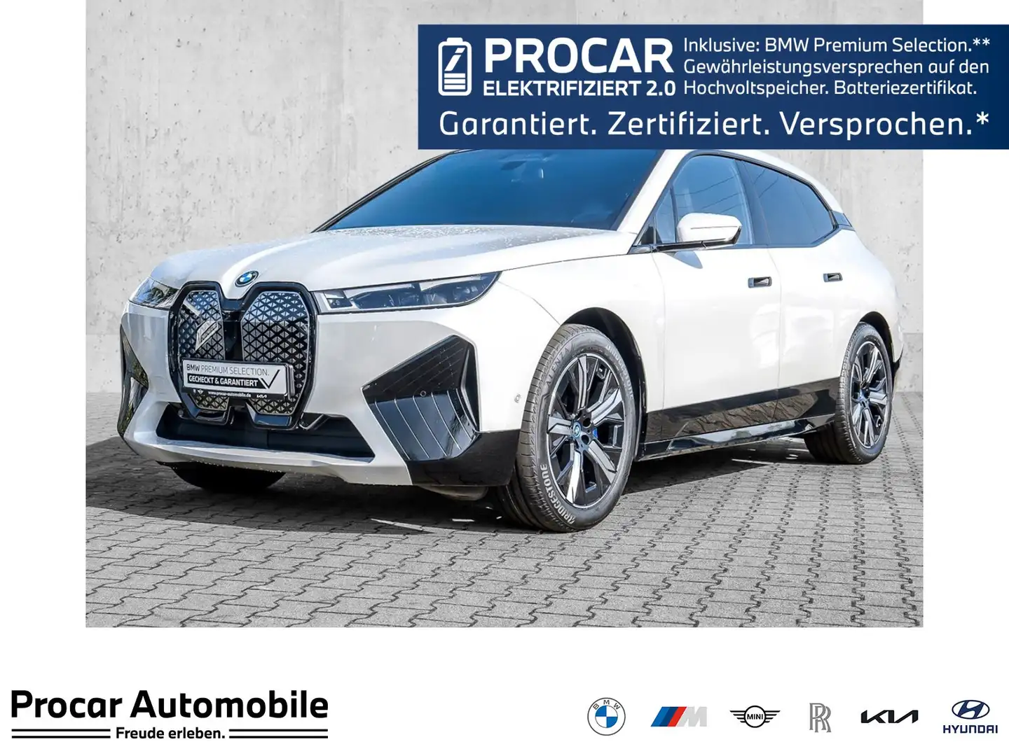 BMW iX xDrive40 Sportpaket+Skylounge+AHK+Laser+H/K+Multis Weiß - 1