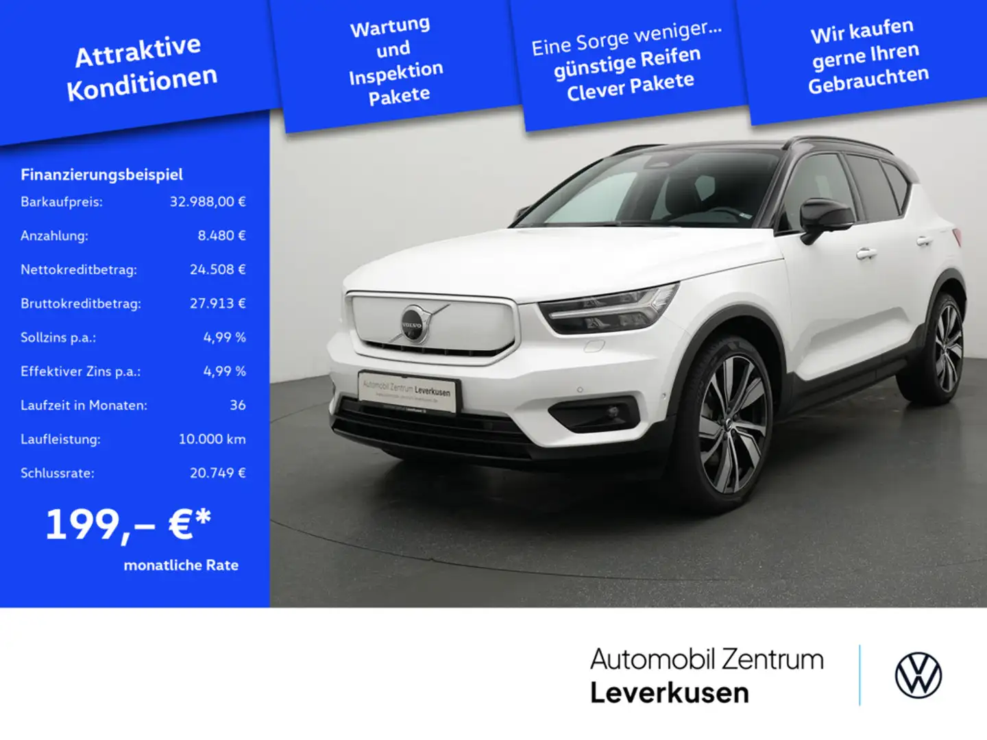 Volvo XC40 Pro Recharge MEMORY CARPLAY VIRT KAM SHZ Schwarz - 1