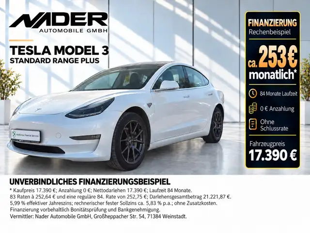 Tesla Model 3 Standard Range Plus | Glasdach | Kamera