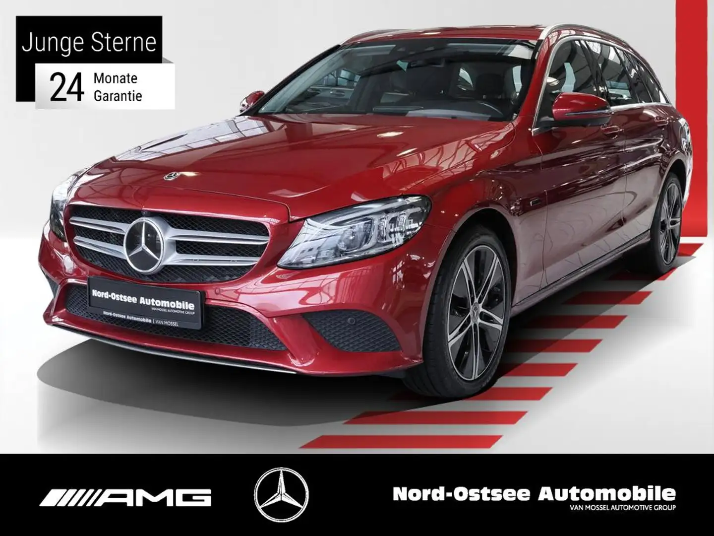 Mercedes-Benz C 300 T de AVANTGARDE COMAND 360 AHK MULTIBEAM Rood - 1