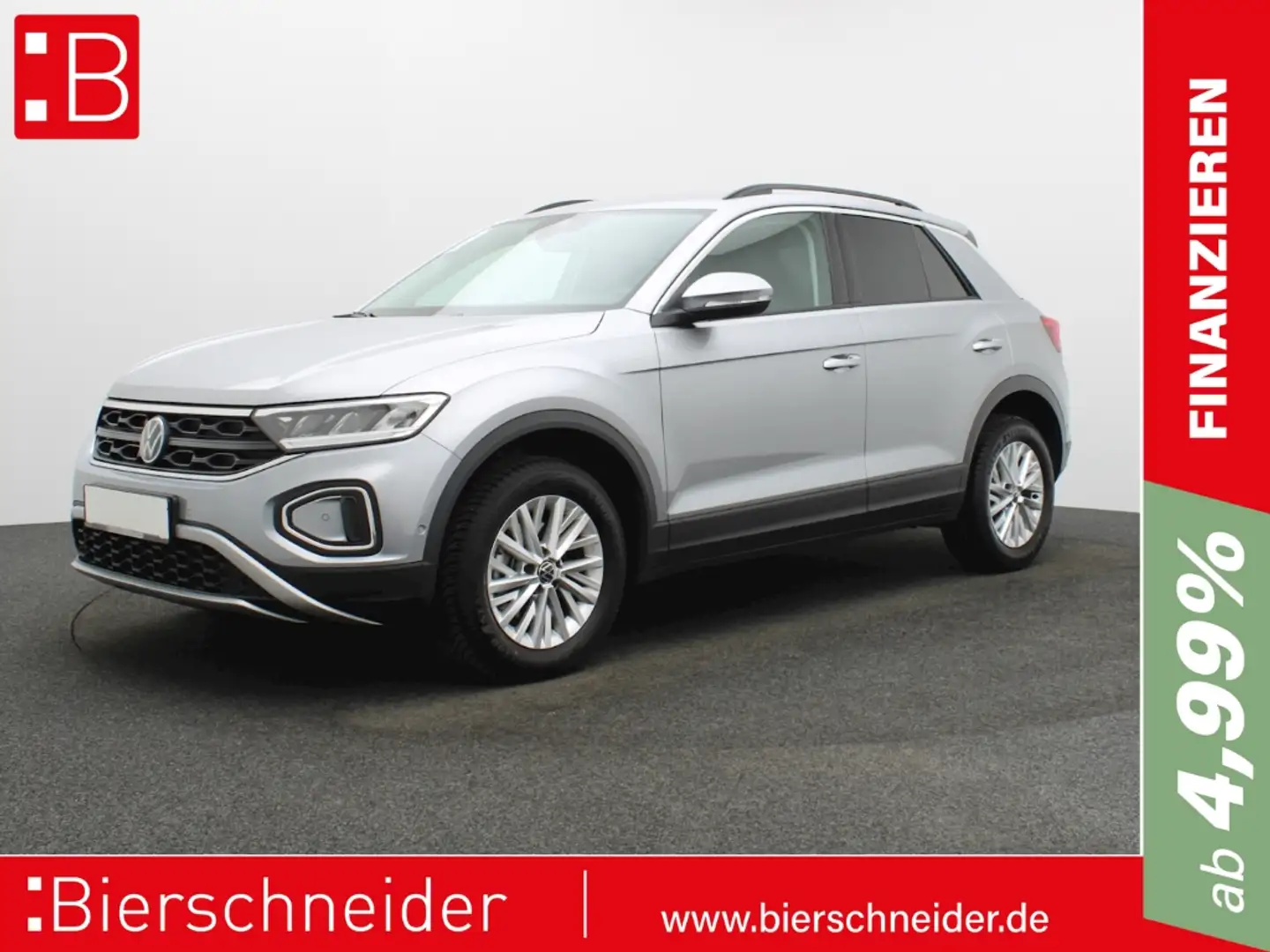 Volkswagen T-Roc 1.5 TSI Life AHK LED NAVI KAMERA SH Silber - 1