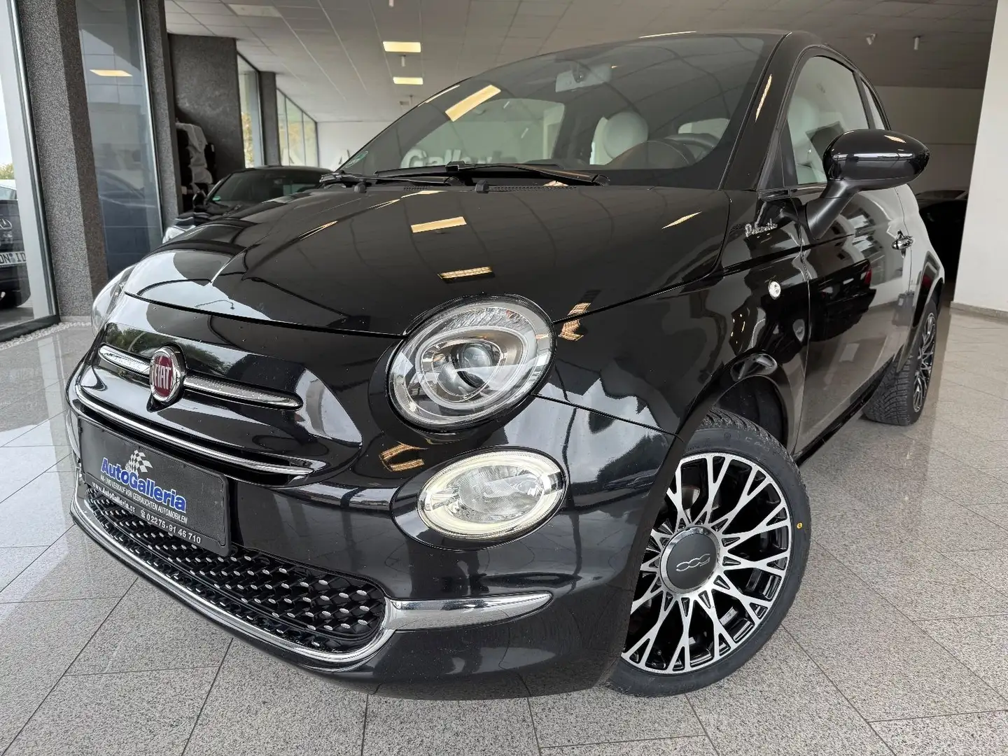 Fiat 500 DolceVita Tempomat Klima Pano. Leder Noir - 1