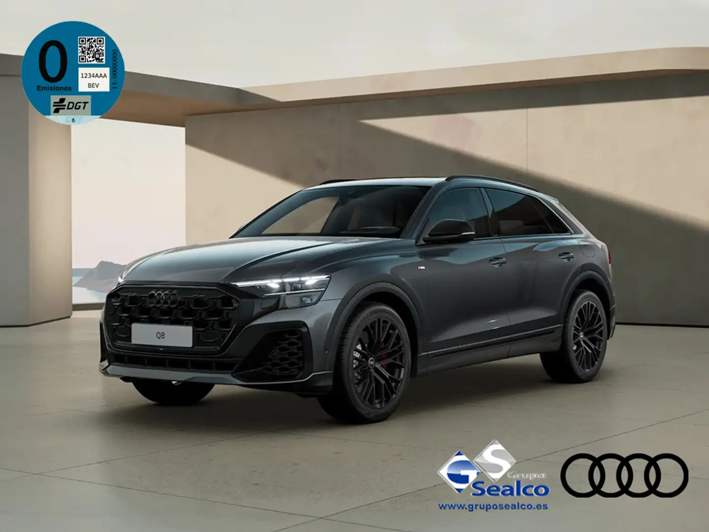 Audi Q8 60 TFSIe Black line quattro tiptronic Grigio - 1