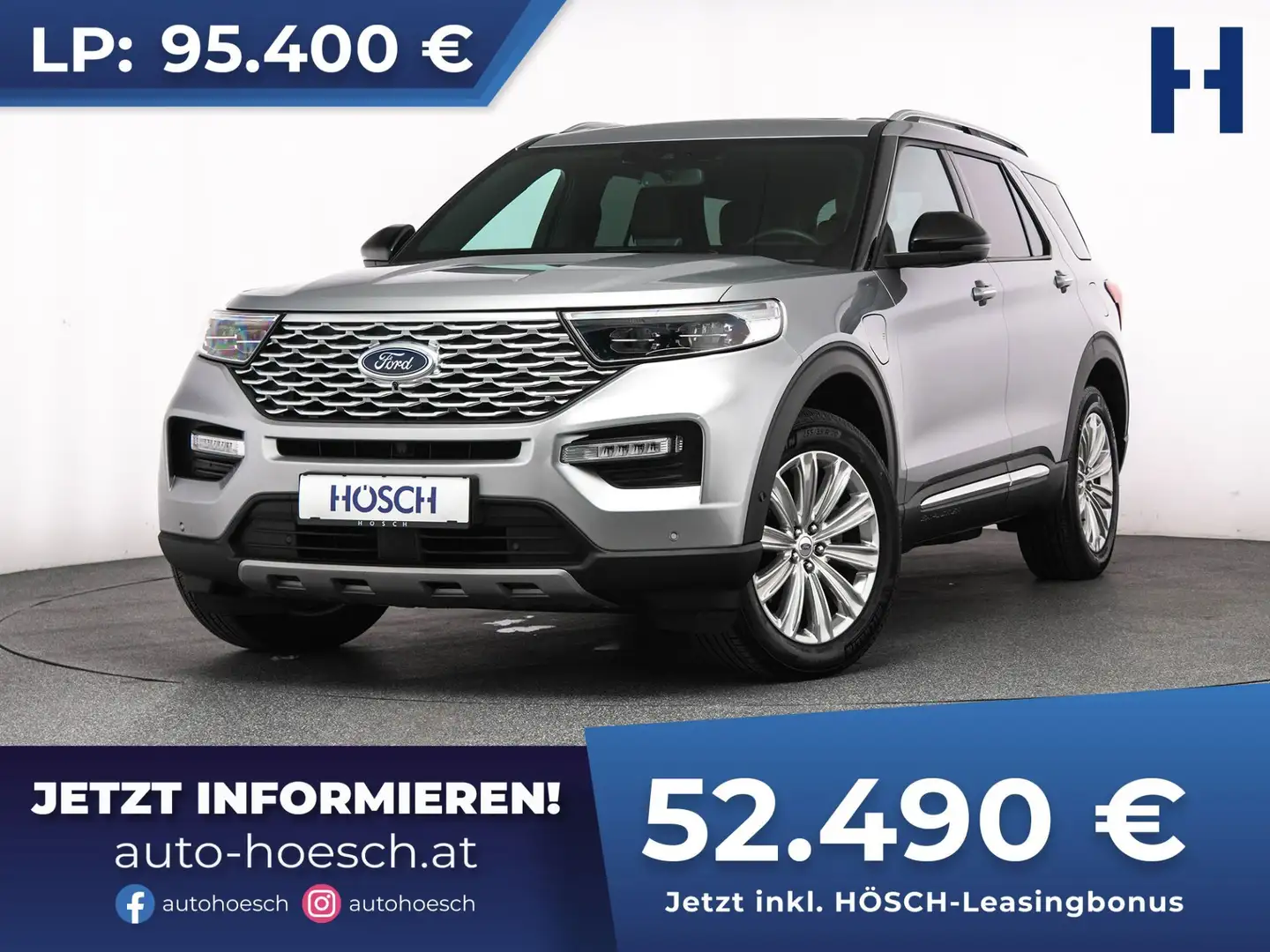 Ford Explorer PHEV AWD Platinum TOP ANGEBOT -45% Argent - 1