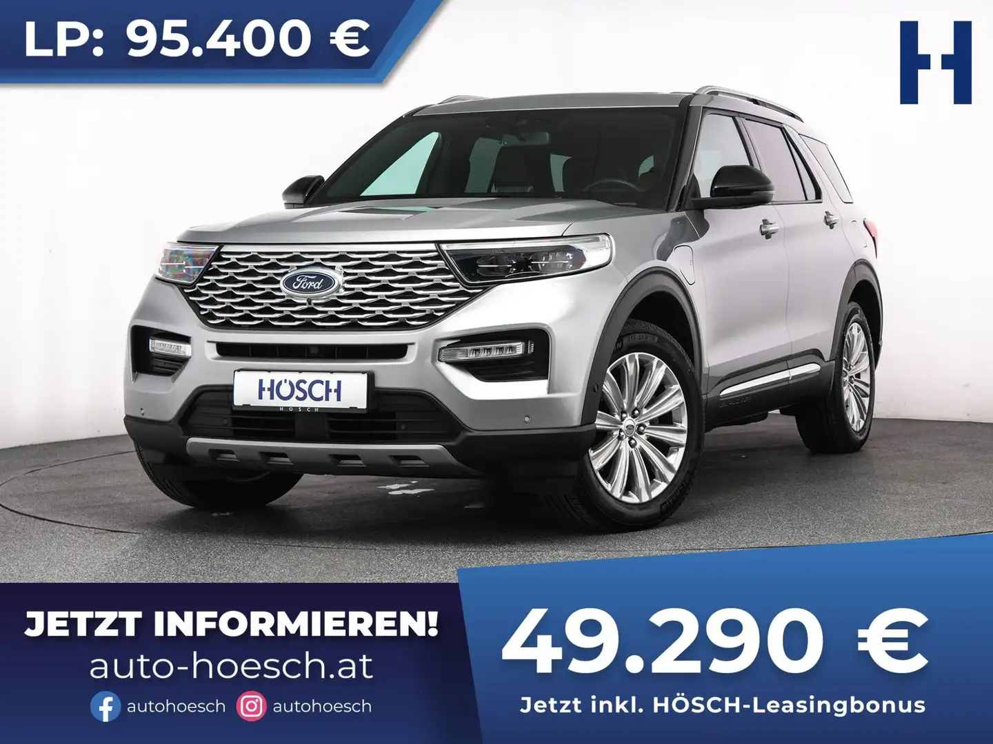 Ford Explorer PHEV AWD Platinum TOP ANGEBOT -48% Argent - 1