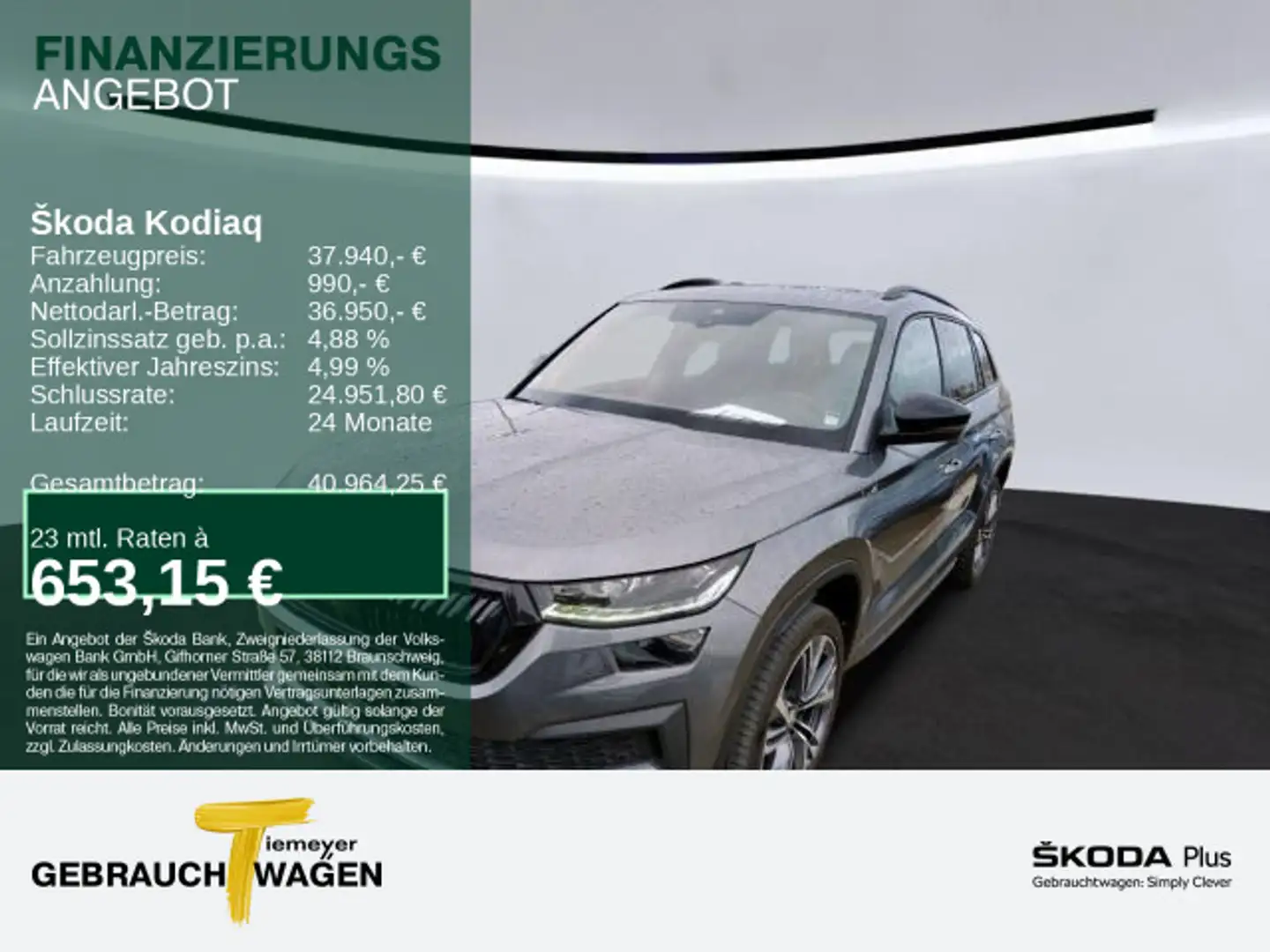 Skoda Kodiaq 2.0 TSI DSG SPORTLINE PANO CANTON LM20 Grau - 1