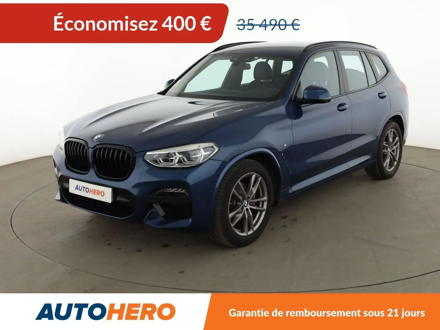 BMW X3 sDrive18dA M Sport Bleu - 1
