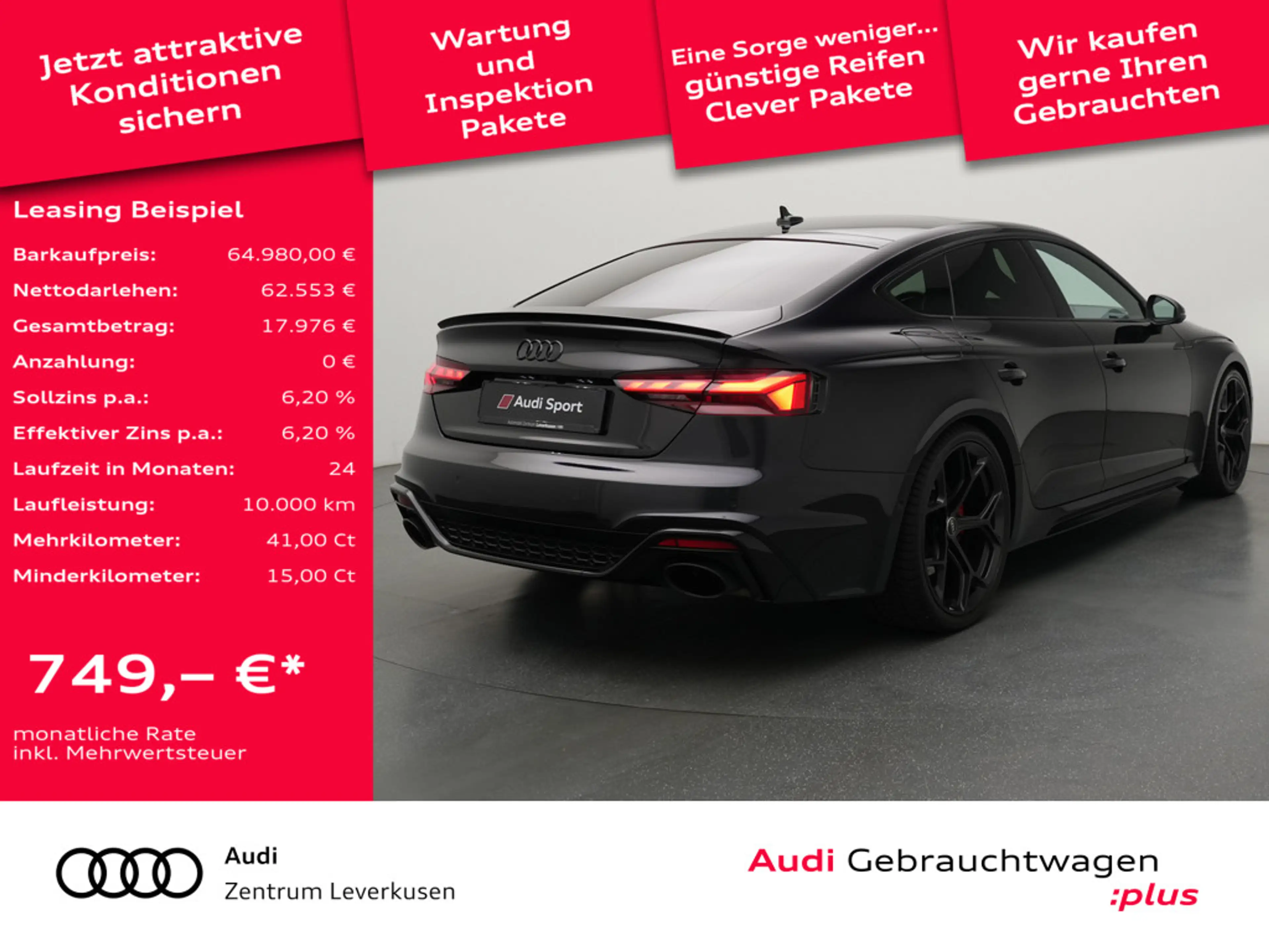 Audi RS5 Sportback CARBON MATRIX PANO 360°KAM B&O — photo 2