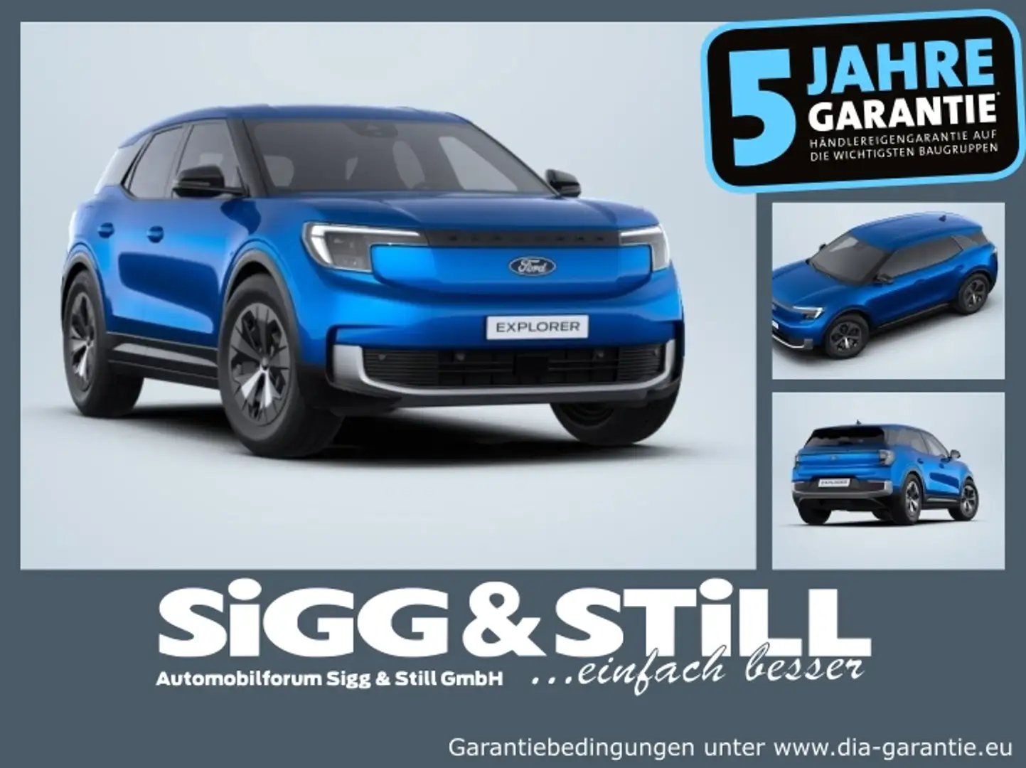 Ford Explorer BEV Extended Range RWD IACC*BLIS*360° Bleu - 1