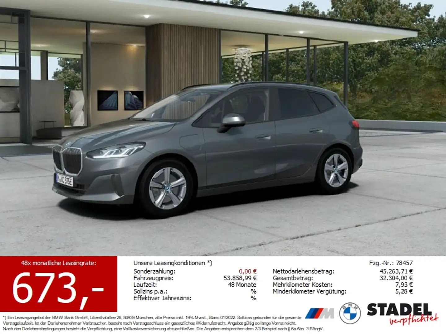 BMW 225 e xDrive Active Tourer Gris - 1