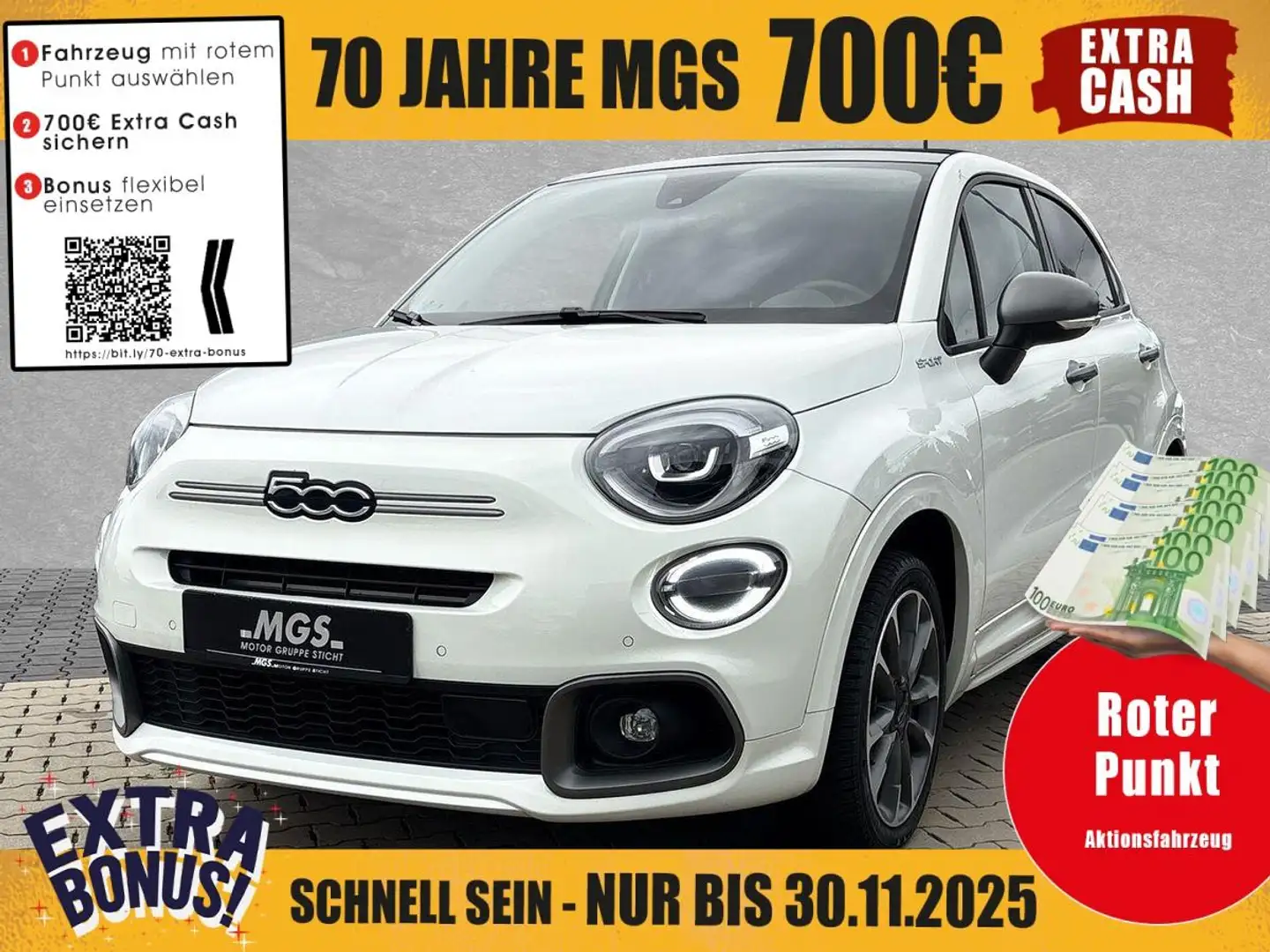 Fiat 500X DOLCEVITA HYBRID 1.5 #NAVI#Faltdach#LED Weiß - 1