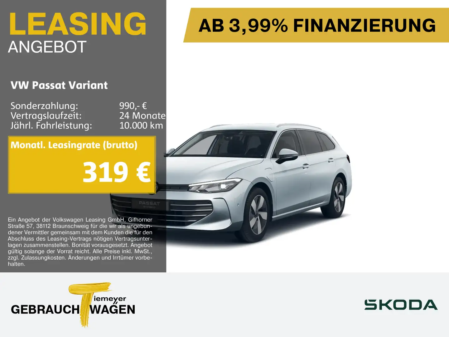 Volkswagen Passat Variant 1.5 TSI DSG eHybrid BUSINESS LM17 Argent - 1