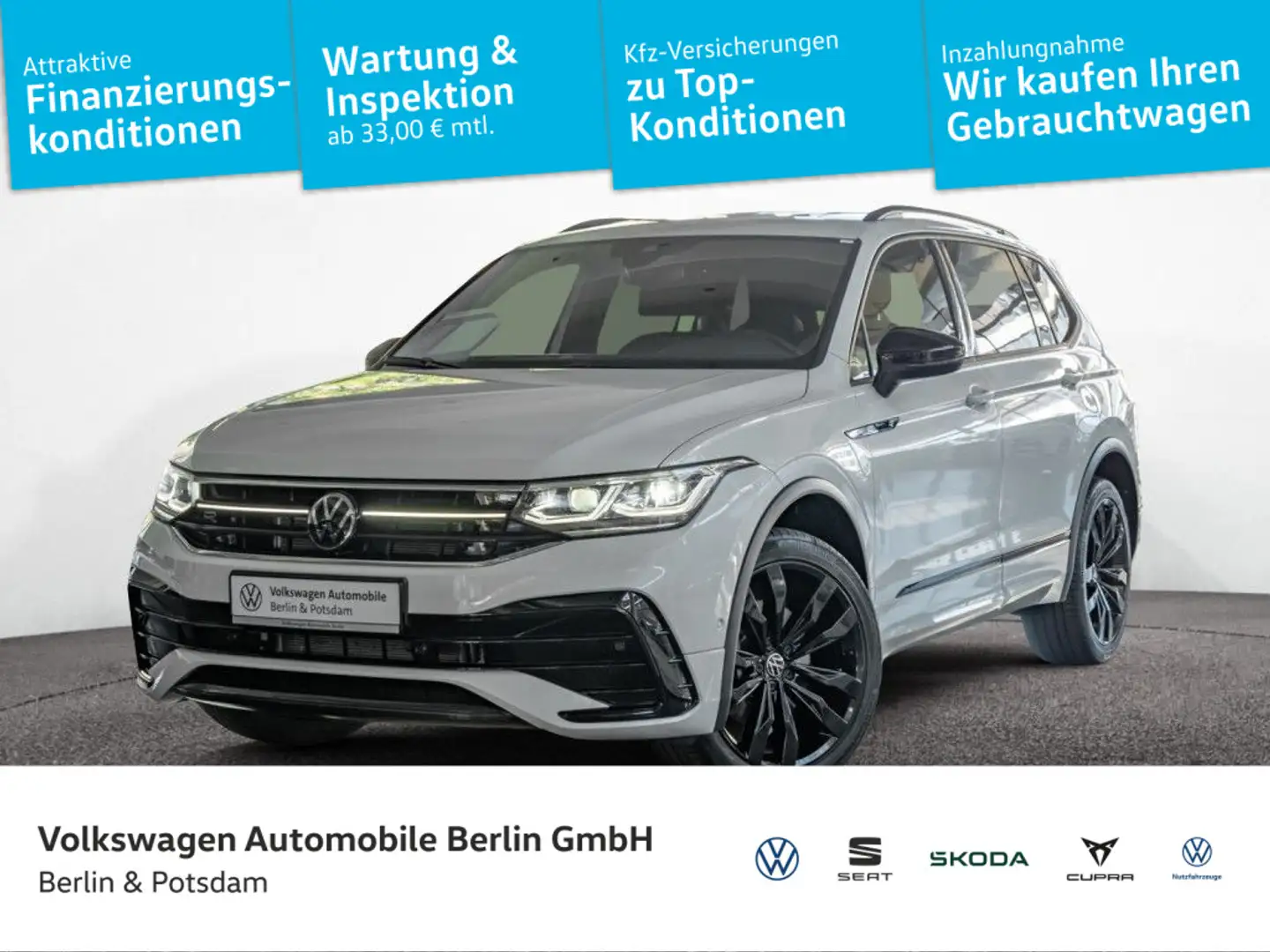 Volkswagen Tiguan Allspace 2.0 TSI 4M R-Line Black DCC AHK Weiß - 1