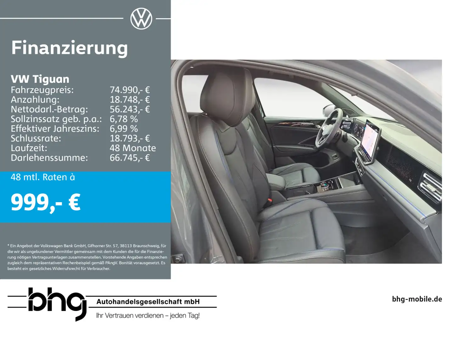Volkswagen Tiguan R-Line 2,0 l TSI OPF 4MOTION  7-Gang-Dopp Grau - 1