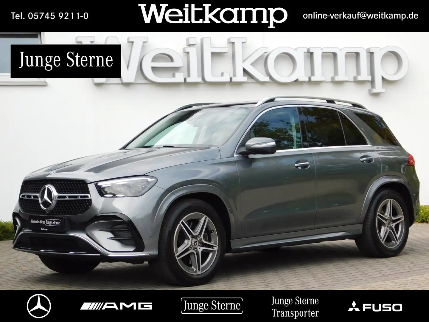 Mercedes-Benz GLE 300 GLE 300 d 4M AMG+Panorama+AHK+360°+Standh.+Airm. Grau - 1