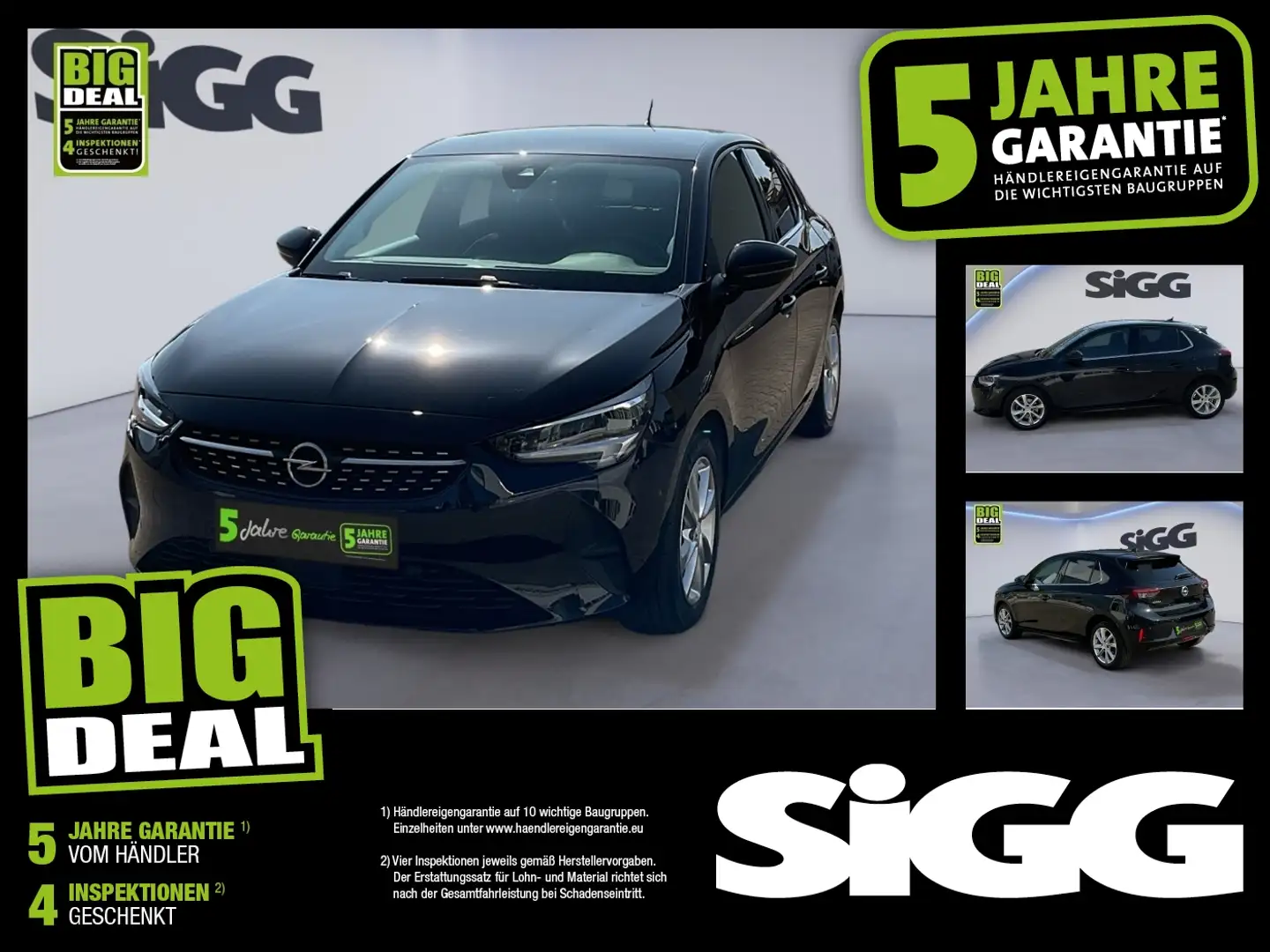 Opel Corsa F 1.2 Turbo Elegance FLA SpurH SpurW KAM Noir - 1