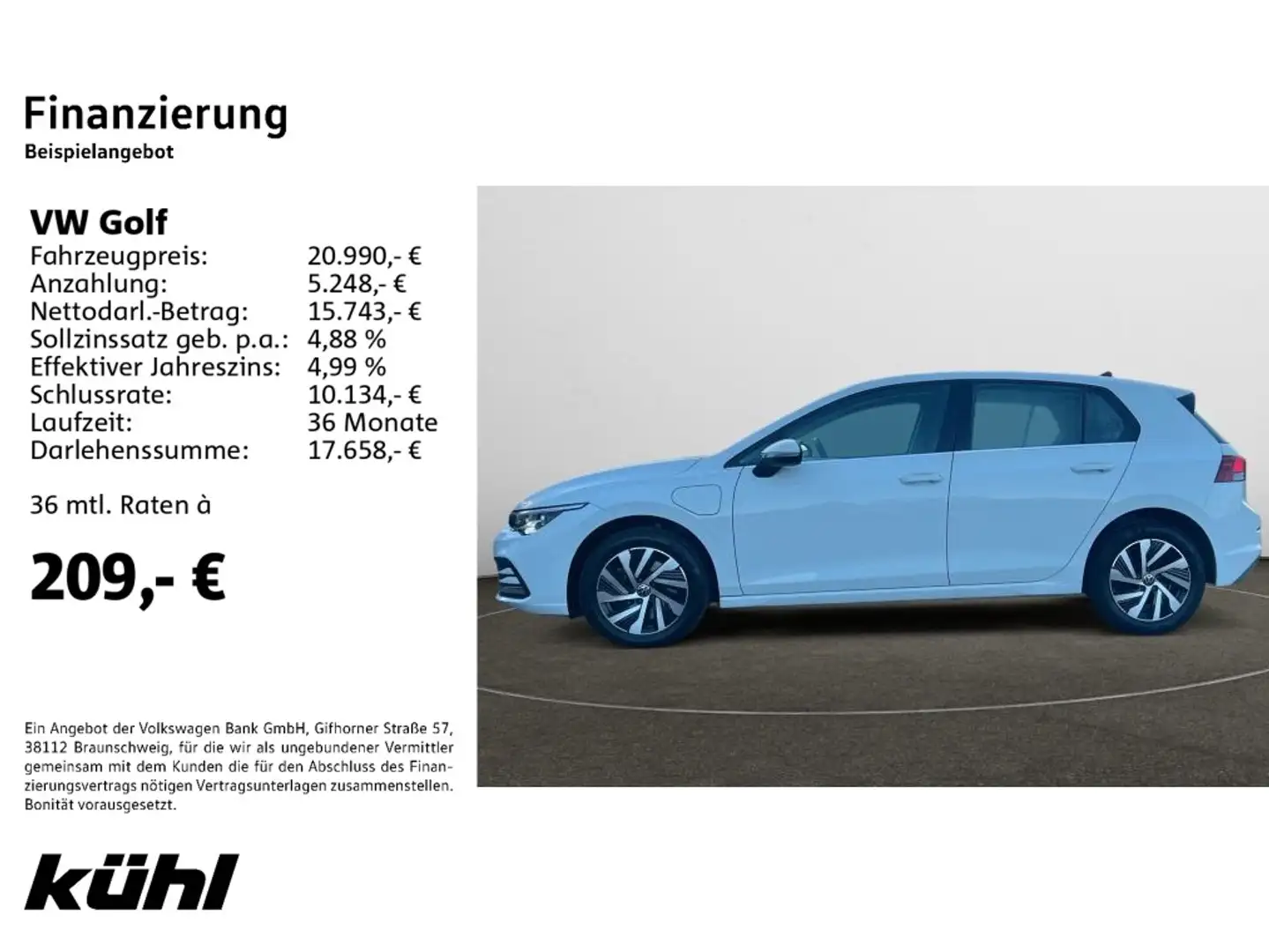 Volkswagen Golf VIII 1.4 TSI eHybrid DSG Style Navi, LED Weiß - 2