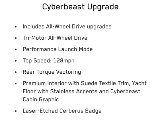 Tesla Cybertruck Cyberbeast neu 2026. Preis inkl. EU Zulassung Ansicht 5