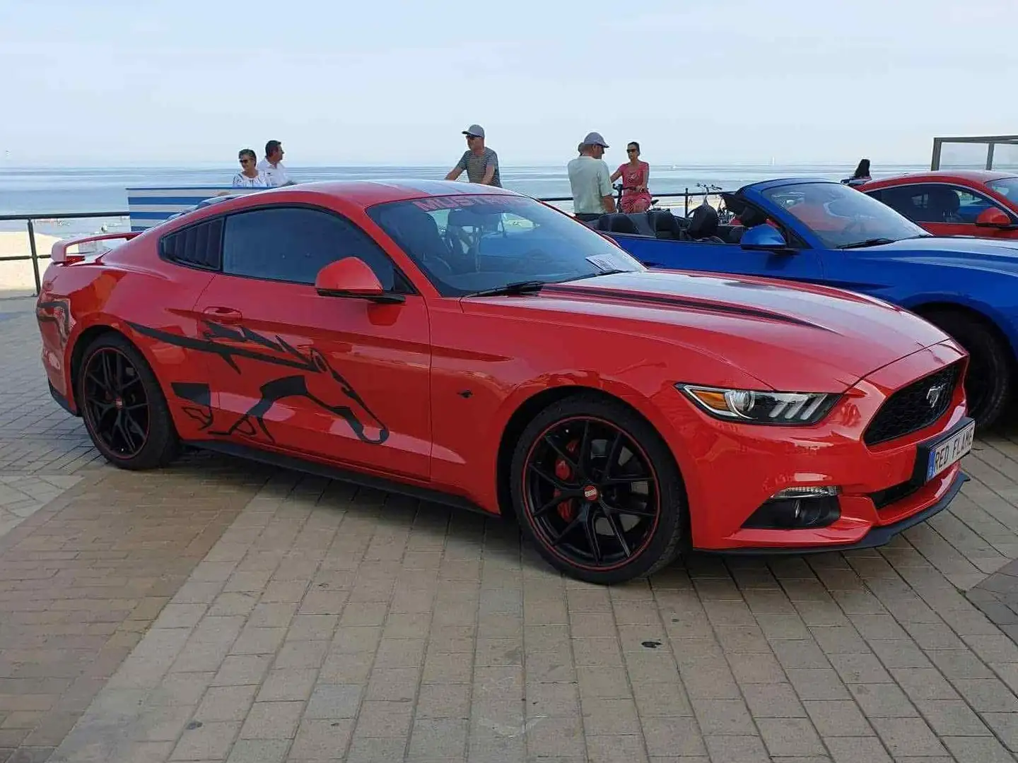 Ford Mustang Mustang 2.3 Eco Boost Rood - 1