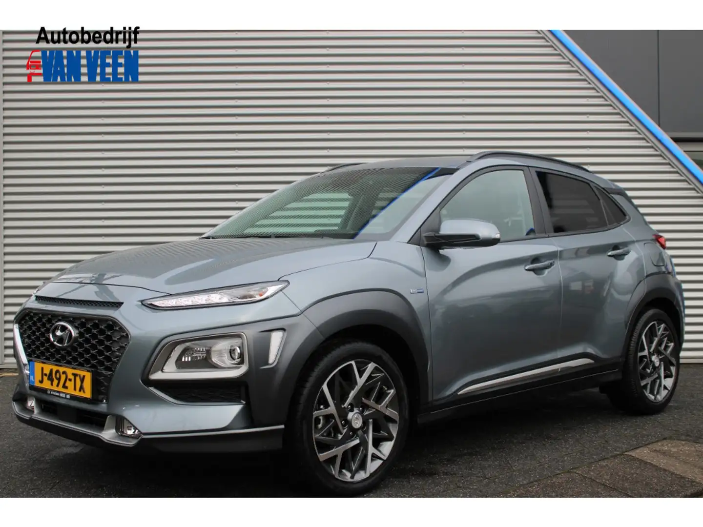 Hyundai KONA 1.6 GDI HEV Premium | Org. NL! | Leder | Full Led Grau - 1